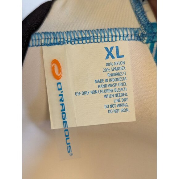 Orageous Tropical Print Bikini Top XL Nylon/Spandex Adjustable Straps Multicolor - Picture 3 of 3